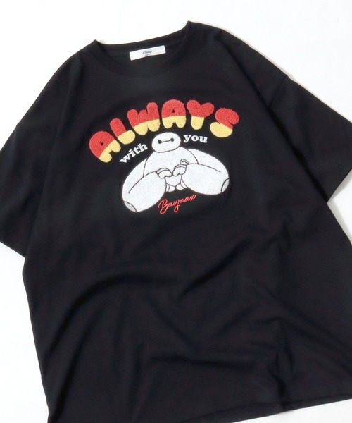 Disney(ディズニー)の「Disney(ディズニー)キャラクター サガラ刺繍Tシャツ/ビッグシルエット半袖 レディース ユニセックス(Tシャツ/カットソー・レディース・グリーン/ブルー/アッシュグレー/ブラック/ネイビー系2/オレンジ系その他/オフホワイト/クリーム/グレー系その他2/グリーン系その他/モカ/ネイビー/イエロー/パープル/ベージュ/スミクロ/オレンジ/ライトピンク/グレー系その他/ライム/カーキ/グレー系その他3/ブラック系その他/ピンク系その他・L/M)」の3枚目の写真