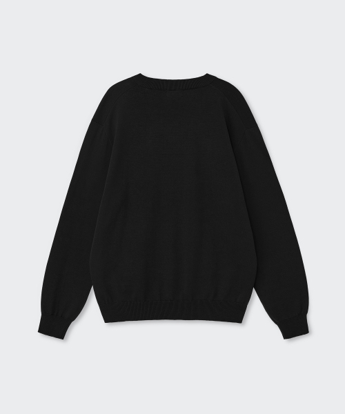 MUSINSA STANDARD（ムシンサスタンダード）の「ウォッシャブルスーピマコットンVネックニット[ブラック]（ニット/セーター・メンズ・ブラック・SMALL/MEDIUM/LARGE/X-LARGE/2XL）」の7枚目の写真