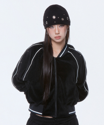 DAUSPICE（ディーオスピス）の「(DUC) Velour Stadium Jacket Black（スタジャン）」