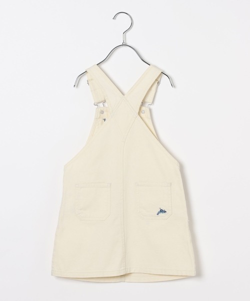 GLOBAL WORK（グローバルワーク）の「フラワー刺繍ジャンスカ/T/629892（サロペット/オーバーオール・キッズ・オフホワイト/ブラック・100cm/110cm/120cm）」の12枚目の写真