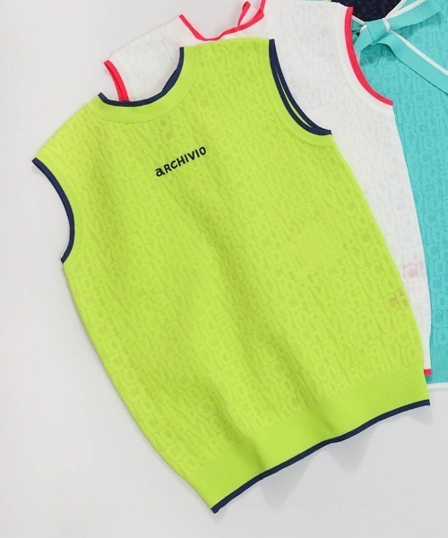 archivio(アルチビオ)の「<LADIES>前後2WAYリボンベスト(タンクトップ・レディース・ネイビー/ライトブルー/ホワイト/ライトグリーン・M/S)」の3枚目の写真