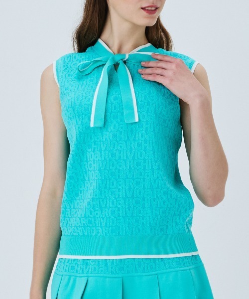 archivio(アルチビオ)の「<LADIES>前後2WAYリボンベスト(タンクトップ・レディース・ネイビー/ライトブルー/ホワイト/ライトグリーン・M/S)」の4枚目の写真