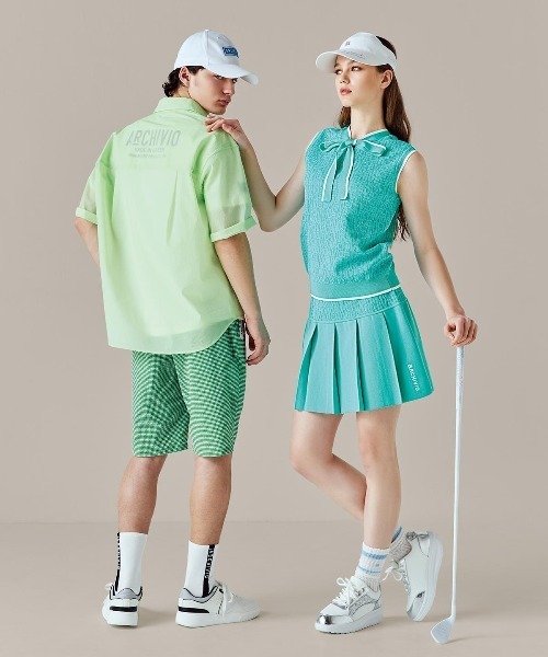 archivio(アルチビオ)の「<LADIES>前後2WAYリボンベスト(タンクトップ・レディース・ネイビー/ライトブルー/ホワイト/ライトグリーン・M/S)」の7枚目の写真