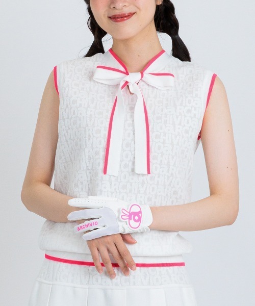 archivio(アルチビオ)の「<LADIES>前後2WAYリボンベスト(タンクトップ・レディース・ネイビー/ライトブルー/ホワイト/ライトグリーン・M/S)」の11枚目の写真