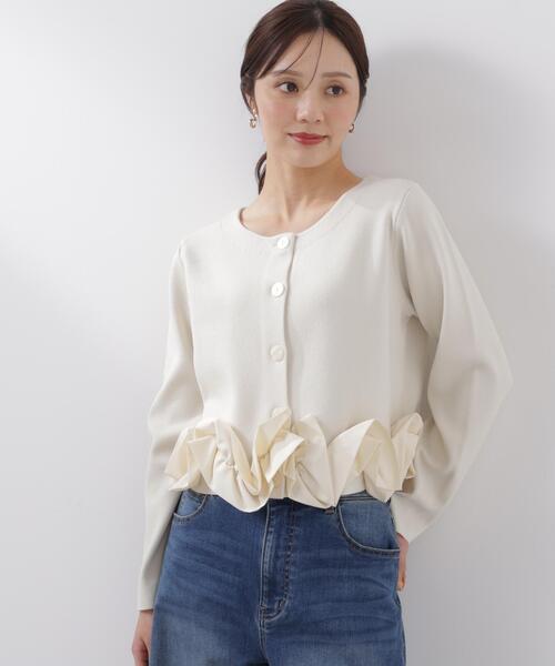 PROPORTION BODY DRESSING(プロポーションボディドレッシング)の「<a>ホイップペプラムニット / 1216179202(ニット/セーター・レディース・イエロー/ホワイト/ブラック・FREE)」の3枚目の写真