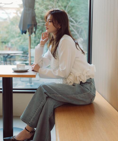 PROPORTION BODY DRESSING（プロポーションボディドレッシング）の「＜ａ＞ホイップペプラムニット / 1216179202（ニット/セーター・レディース・イエロー/ホワイト/ブラック・FREE）」の16枚目の写真