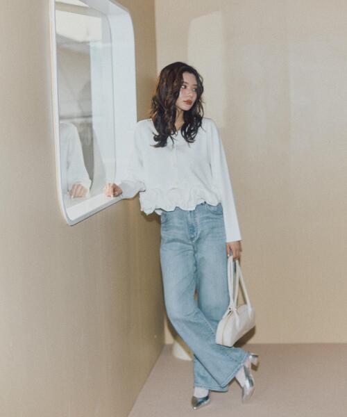 PROPORTION BODY DRESSING（プロポーションボディドレッシング）の「＜ａ＞ホイップペプラムニット / 1216179202（ニット/セーター・レディース・イエロー/ホワイト/ブラック・FREE）」の20枚目の写真