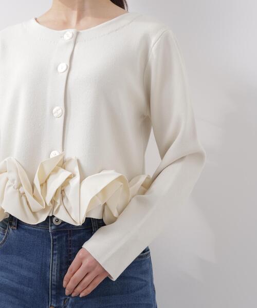 PROPORTION BODY DRESSING(プロポーションボディドレッシング)の「<a>ホイップペプラムニット / 1216179202(ニット/セーター・レディース・イエロー/ホワイト/ブラック・FREE)」の7枚目の写真