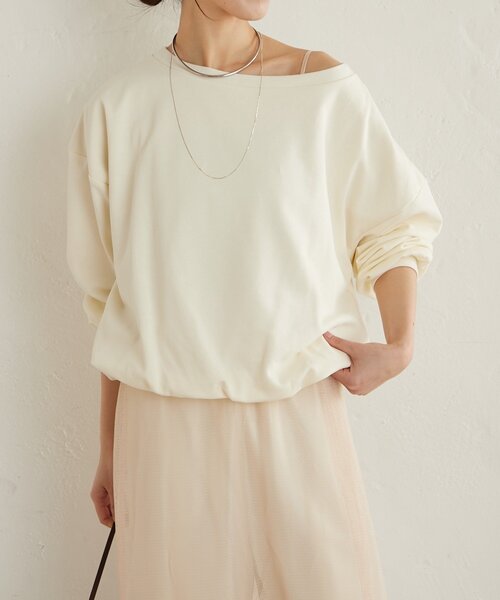 Omekashi（オメカシ）の「裏毛バルーンスウェット（スウェット・レディース・チャコールグレー/オフホワイト/ライトグレー・FREE）」の11枚目の写真