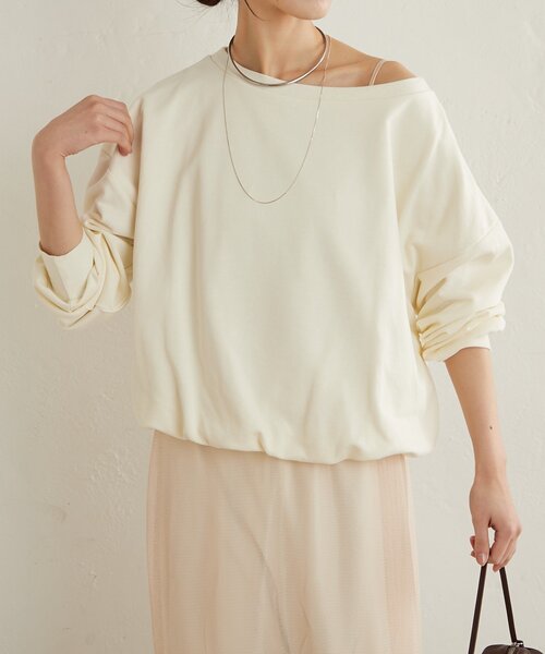 Omekashi（オメカシ）の「裏毛バルーンスウェット（スウェット・レディース・チャコールグレー/オフホワイト/ライトグレー・FREE）」の12枚目の写真