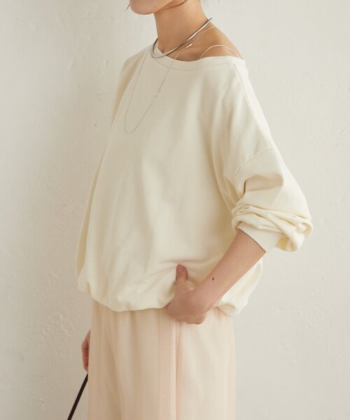 Omekashi（オメカシ）の「裏毛バルーンスウェット（スウェット・レディース・チャコールグレー/オフホワイト/ライトグレー・FREE）」の13枚目の写真