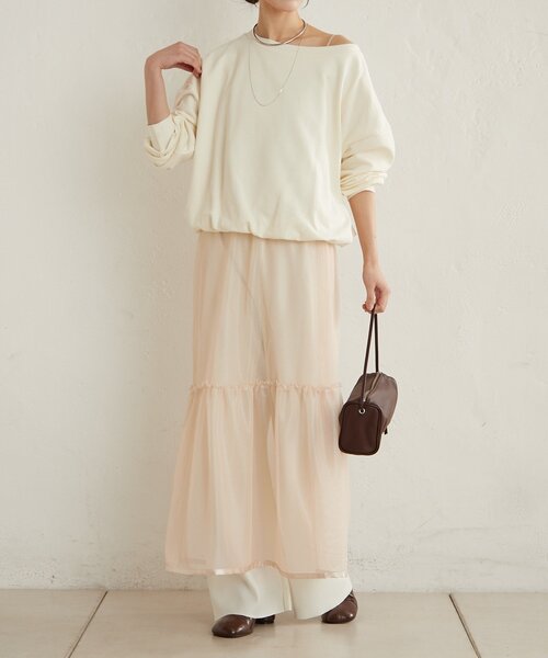 Omekashi（オメカシ）の「裏毛バルーンスウェット（スウェット・レディース・チャコールグレー/オフホワイト/ライトグレー・FREE）」の17枚目の写真