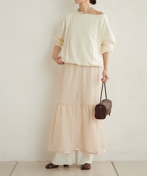 Omekashi（オメカシ）の「裏毛バルーンスウェット（スウェット・レディース・チャコールグレー/オフホワイト/ライトグレー・FREE）」の18枚目の写真