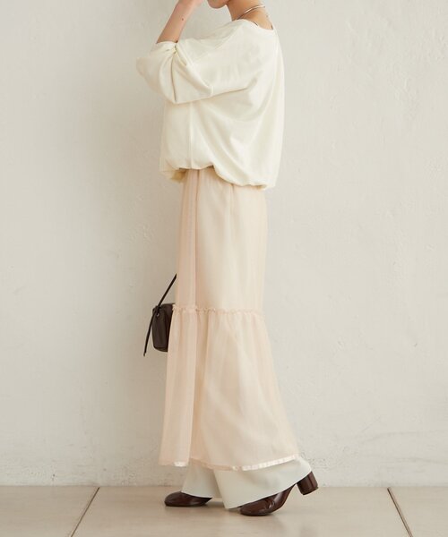 Omekashi（オメカシ）の「裏毛バルーンスウェット（スウェット・レディース・チャコールグレー/オフホワイト/ライトグレー・FREE）」の19枚目の写真