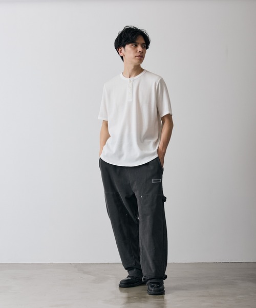 improves(インプローブス)の「ワッフル ヘンリー ネック 半袖Tシャツ(Tシャツ/カットソー・メンズ・杢グレー/ホワイト・LARGE/X-LARGE/SMALL/MEDIUM)」の17枚目の写真