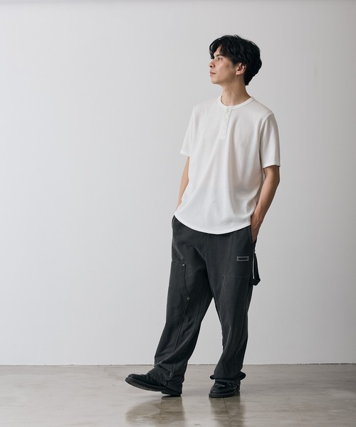 improves(インプローブス)の「ワッフル ヘンリー ネック 半袖Tシャツ(Tシャツ/カットソー・メンズ・杢グレー/ホワイト・LARGE/X-LARGE/SMALL/MEDIUM)」の19枚目の写真