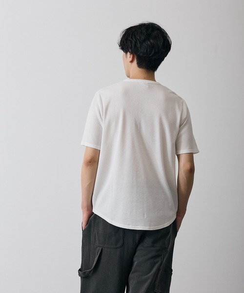 improves(インプローブス)の「ワッフル ヘンリー ネック 半袖Tシャツ(Tシャツ/カットソー・メンズ・杢グレー/ホワイト・LARGE/X-LARGE/SMALL/MEDIUM)」の7枚目の写真