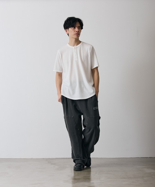 improves(インプローブス)の「ワッフル ヘンリー ネック 半袖Tシャツ(Tシャツ/カットソー・メンズ・杢グレー/ホワイト・LARGE/X-LARGE/SMALL/MEDIUM)」の21枚目の写真