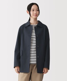 無印良品（ムジルシリョウヒン）の「婦人　撥水　コットン混　ツイル　ステンカラーハーフコート（ステンカラーコート）」