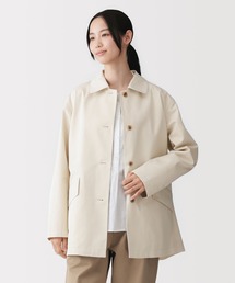 無印良品 | 婦人　撥水　コットン混　ツイル　ステンカラーハーフコート(ステンカラーコート)