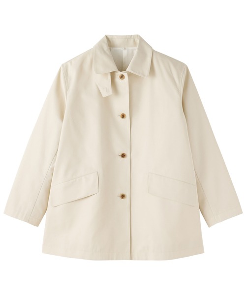 無印良品（ムジルシリョウヒン）の「婦人　撥水　コットン混　ツイル　ステンカラーハーフコート（ステンカラーコート・レディース・アイボリー/ダークネイビー/ベージュ・S/M/L/XL）」の6枚目の写真