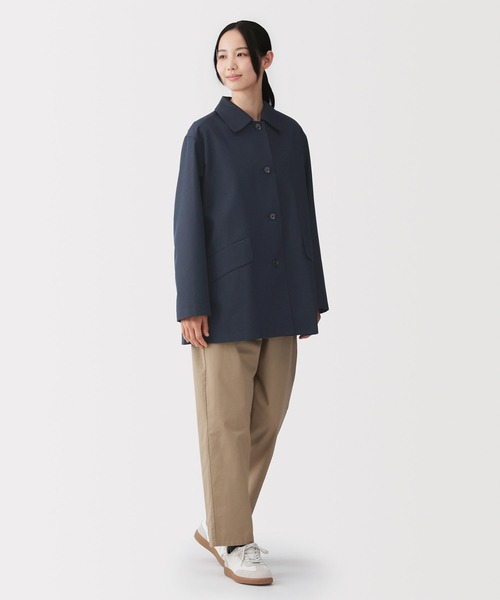 無印良品（ムジルシリョウヒン）の「婦人　撥水　コットン混　ツイル　ステンカラーハーフコート（ステンカラーコート・レディース・アイボリー/ダークネイビー/ベージュ・S/M/L/XL）」の17枚目の写真