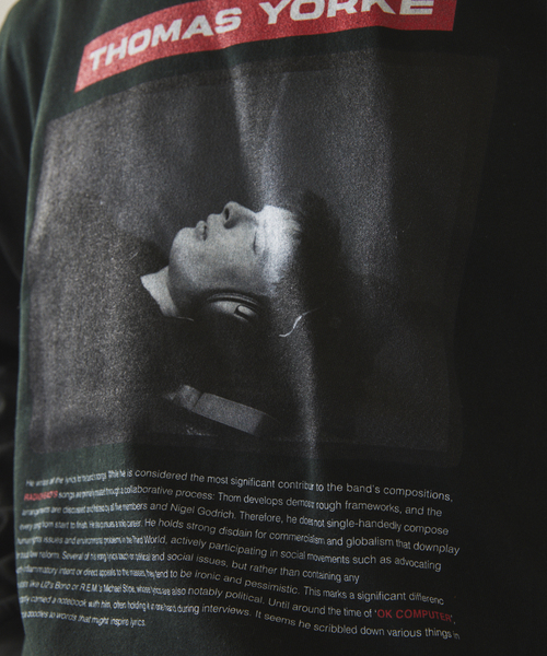 JOURNAL STANDARD relume(ジャーナルスタンダード レリューム)の「【THE CULTURE CODE】レディオヘッド "Thom Yorke" by Kevin Cummins ロンT(Tシャツ/カットソー・メンズ・ブラック/ホワイト・MEDIUM/LARGE)」の4枚目の写真