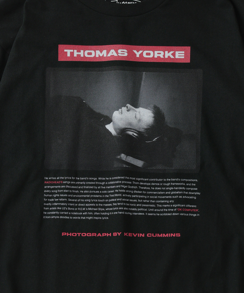 JOURNAL STANDARD relume(ジャーナルスタンダード レリューム)の「【THE CULTURE CODE】レディオヘッド "Thom Yorke" by Kevin Cummins ロンT(Tシャツ/カットソー・メンズ・ブラック/ホワイト・MEDIUM/LARGE)」の8枚目の写真