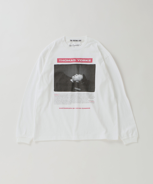 JOURNAL STANDARD relume(ジャーナルスタンダード レリューム)の「【THE CULTURE CODE】レディオヘッド "Thom Yorke" by Kevin Cummins ロンT(Tシャツ/カットソー・メンズ・ブラック/ホワイト・MEDIUM/LARGE)」の10枚目の写真