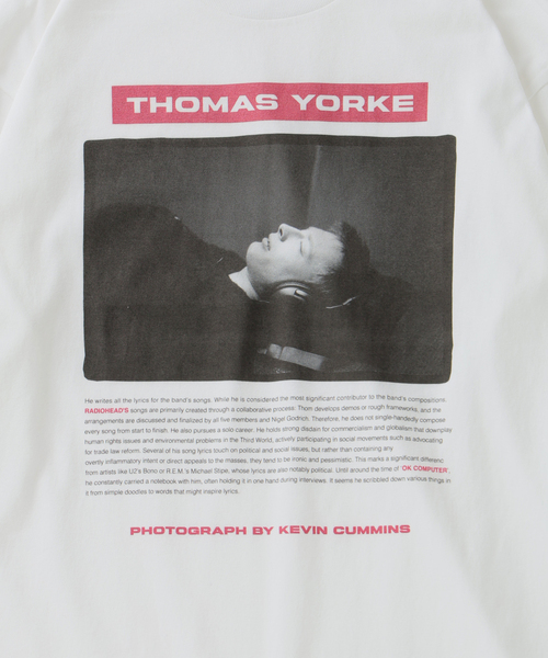 JOURNAL STANDARD relume(ジャーナルスタンダード レリューム)の「【THE CULTURE CODE】レディオヘッド "Thom Yorke" by Kevin Cummins ロンT(Tシャツ/カットソー・メンズ・ブラック/ホワイト・MEDIUM/LARGE)」の11枚目の写真