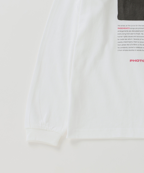 JOURNAL STANDARD relume(ジャーナルスタンダード レリューム)の「【THE CULTURE CODE】レディオヘッド "Thom Yorke" by Kevin Cummins ロンT(Tシャツ/カットソー・メンズ・ブラック/ホワイト・MEDIUM/LARGE)」の12枚目の写真