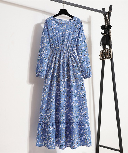 アソート花柄ロングワンピース（ワンピース）｜＆soiree（アンドソワレ