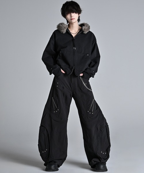 ADRER（アドラー）の「Detachable Fur Short Full-Zip Parkar / デタッチャブルファーショートフルジップパーカー（パーカー・メンズ・ブラック系1/ブラック・XS/L/M/S）」の22枚目の写真