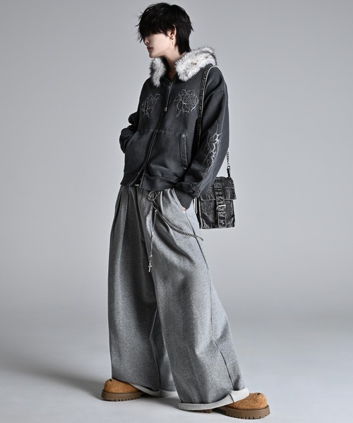 ADRER（アドラー）の「Detachable Fur Short Full-Zip Parkar / デタッチャブルファーショートフルジップパーカー（パーカー・メンズ・ブラック系1/ブラック・XS/L/M/S）」の17枚目の写真