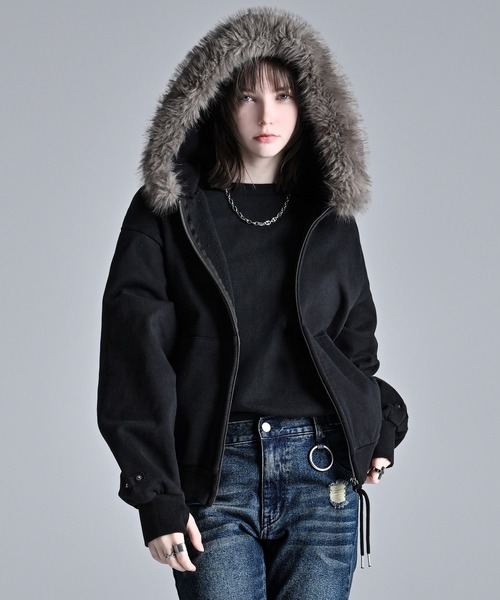 Detachable Fur Short Full-Zip Parkar / デタッチャブルファー