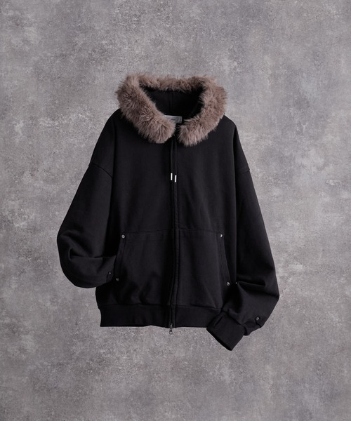 トップス Detachable Fur Short Full-Zip Parkar Detachable Fur Short Full-Zip Parkar / デタッチャブルファー