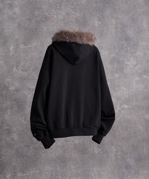 デタッチャブルファーショートフルジップパーカー Detachable Fur Short Full-Zip Parkar / デタッチャブルファー