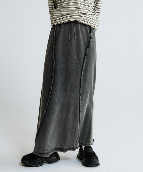 JEANASIS（ジーナシス）の「ウェーブスウェットナロースカート/654900（スカート・レディース・ピンク/チャコールグレー/グレー・FREE）」の7枚目の写真