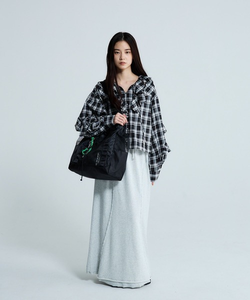 JEANASIS（ジーナシス）の「ウェーブスウェットナロースカート/654900（スカート・レディース・ピンク/チャコールグレー/グレー・FREE）」の16枚目の写真