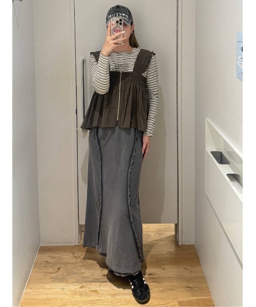 JEANASIS（ジーナシス）の「ウェーブスウェットナロースカート/654900（スカート・レディース・ピンク/チャコールグレー/グレー・FREE）」の20枚目の写真