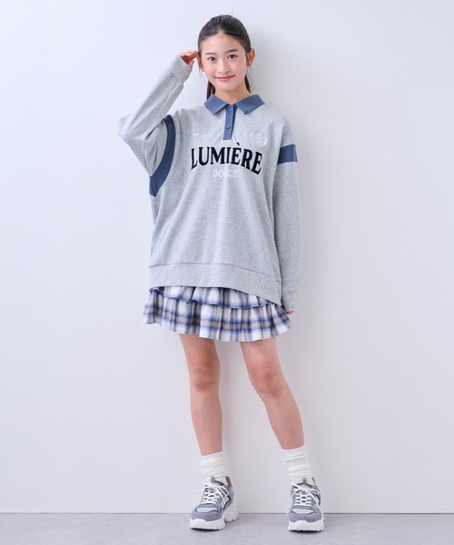 pom ponette junior(ポンポネットジュニア)の「衿つきTシャツ(Tシャツ/カットソー・キッズ・トップグレー・LL(165cm)/160cm/150cm/140cm)」の1枚目の写真