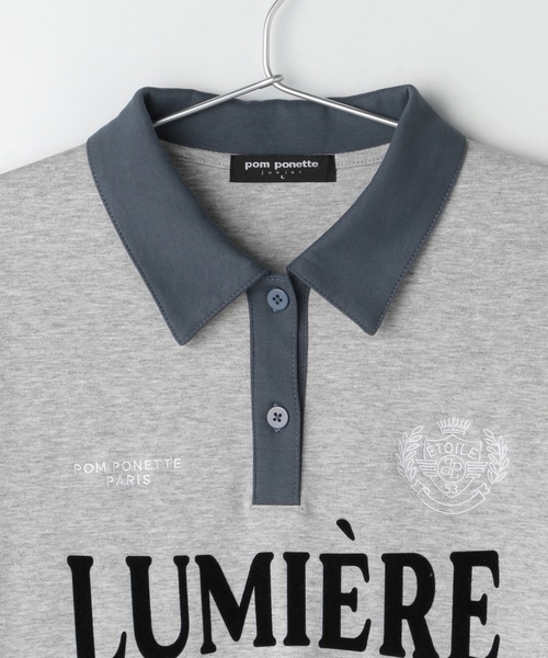 pom ponette junior(ポンポネットジュニア)の「衿つきTシャツ(Tシャツ/カットソー・キッズ・トップグレー・LL(165cm)/160cm/150cm/140cm)」の4枚目の写真