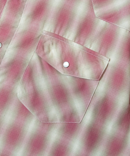 JACKROSE（ジャックローズ）の「B-TRS-ヴィンテージ加工・ウエスタンLSシャツ（短丈）（シャツ/ブラウス・メンズ・ブルー/レッド/グリーン・M/L）」の11枚目の写真