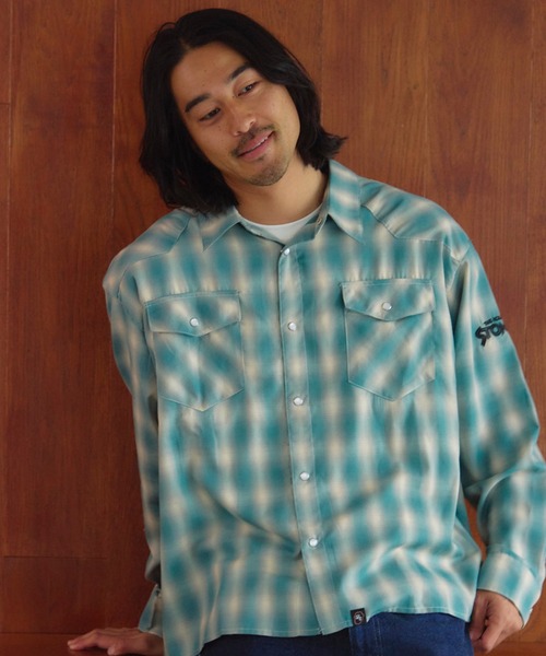 JACKROSE(ジャックローズ)の「B-TRS-ヴィンテージ加工・ウエスタンLSシャツ(シャツ/ブラウス・メンズ・ブルー/レッド/グリーン・M/L)」の16枚目の写真