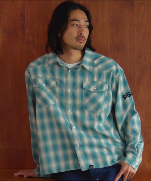 JACKROSE(ジャックローズ)の「B-TRS-ヴィンテージ加工・ウエスタンLSシャツ(シャツ/ブラウス・メンズ・ブルー/レッド/グリーン・M/L)」の21枚目の写真
