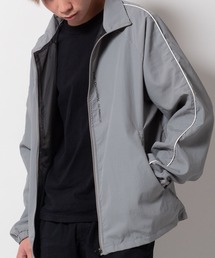 (SA) 裏メッシュ スタンドカラー ロゴ ジャケット