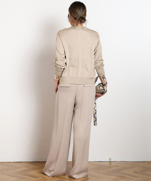 AP STUDIO（エーピーストゥディオ）の「Demure カーディガン（ニット/セーター・レディース・ベージュ/キャメル/ブラック・FREE）」の8枚目の写真