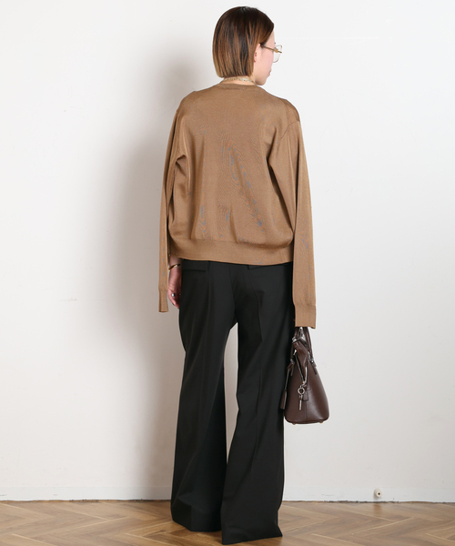 AP STUDIO（エーピーストゥディオ）の「Demure カーディガン（ニット/セーター・レディース・ベージュ/キャメル/ブラック・FREE）」の20枚目の写真