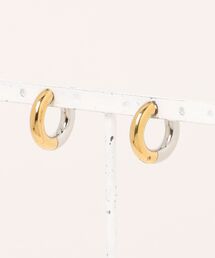 チャイハネ | 【チャイハネ】ツートンステンレスワイドフープピアス(ピアス（両耳用）)