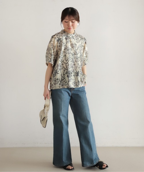 NOMBRE IMPAIR（ノンブルアンペール）の「【予約】ビッグプランツ　スタンドネック6分袖ブラウス（シャツ/ブラウス・レディース・キナリ・FREE）」の4枚目の写真